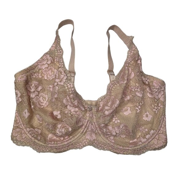 ⭐ NWT Q-T Intimates Seamless Rose Jacquard Bra • Golden Nude • Multi-Size ⭐ - Picture 1 of 7